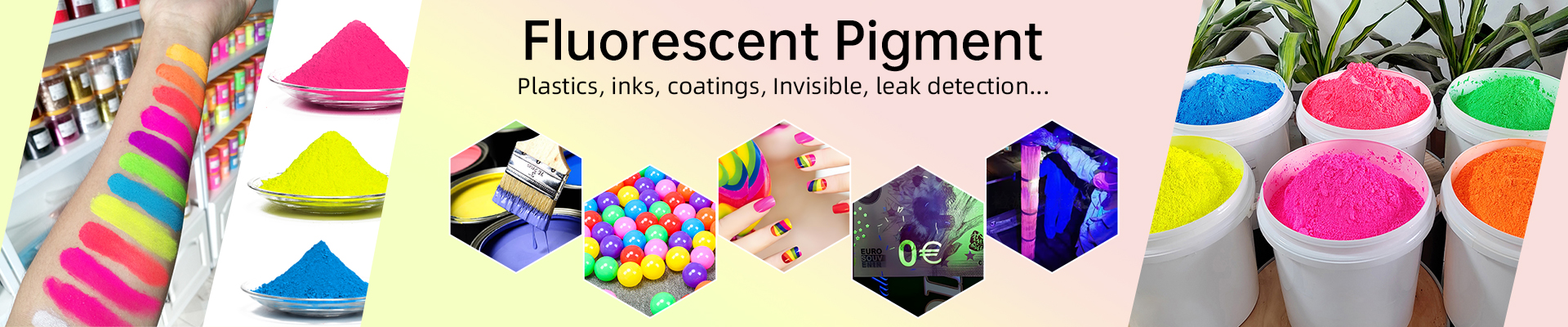 Fluorescent pigment products from Xiangcai source materials