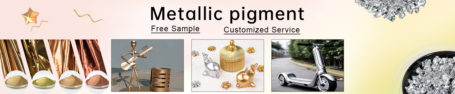 Metallic pigment sample range