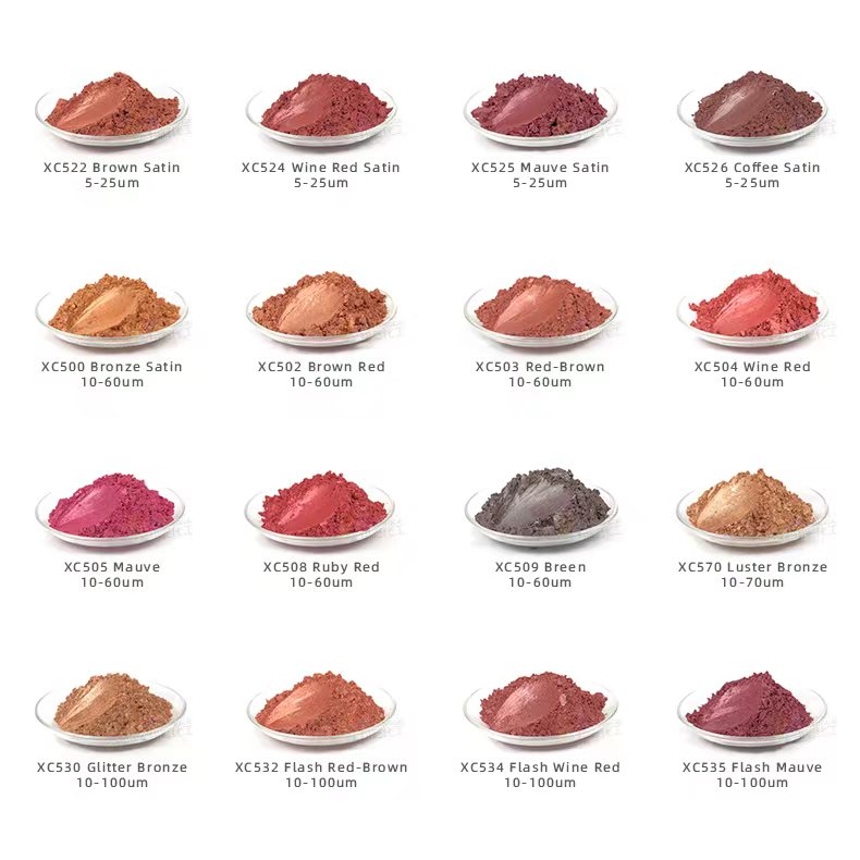 Mica satin pigment series colour card